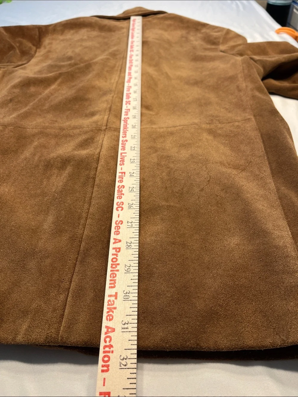 Banana Republic Genuine‎ Suede Leather Blazer Sport Coat Brown Mens M Vintage